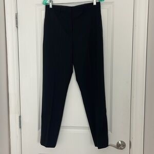 Jill Sander Virgin Wool Trousers Tapered Leg Seamed Minimalist High Rise Career